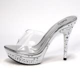 シルバービジューデザインハイヒールクリアサンダル ハイヒール 10cm以上 | Tika | 詳細画像3 