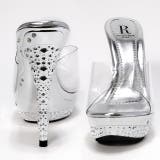 シルバービジューデザインハイヒールクリアサンダル ハイヒール 10cm以上 | Tika | 詳細画像4 