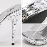 シルバービジューデザインハイヒールクリアサンダル ハイヒール 10cm以上 | Tika | 詳細画像5 