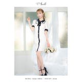 ネックリボン×パイピングデザインタイトミニドレス 韓国ドレス ガーリードレス | Tika | 詳細画像6 