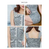 パイピング×ポイントボタンタイトツイードミニドレス 韓国ドレス ガーリードレス | Tika | 詳細画像8 