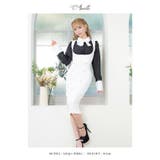 モノトーンネックリボンブラウス×ミディアムサロペットドレス 韓国ドレス | Tika | 詳細画像5