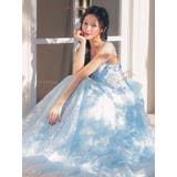 【LA直輸入】立体フラワー×ラメAライン＊スピンドル調整付き主役フレアロングドレ… | Tika | 詳細画像4 