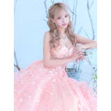 【LA直輸入】立体フラワー×ラメAライン＊スピンドル調整付き主役フレアロングドレ… | Tika | 詳細画像11 