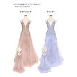 オープンバックトップ刺繍レースフレアロングドレス 袖なし キャミソール | Tika | 詳細画像11 