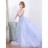 オープンバックトップ刺繍レースフレアロングドレス 袖なし キャミソール | Tika | 詳細画像8 