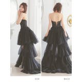 2WAYデザインボリュームチュールロングテールドレス エレガントドレス 袖なし | Tika | 詳細画像6 