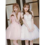 スパンコール×刺繍トップショルダーAラインフレアミニドレス ガーリードレス イベ… | Tika | 詳細画像2 