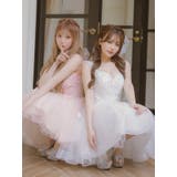 スパンコール×刺繍トップショルダーAラインフレアミニドレス ガーリードレス イベ… | Tika | 詳細画像3 