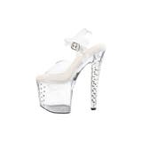 ビジューヒールアンクルストラップ付きクリアサンダル キャバサンダル 10cm以上 | Tika | 詳細画像1