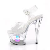 オープントゥアンクルストラップクリスタルクリアサンダル 厚底サンダル ハイヒール | Tika | 詳細画像1 