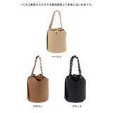 ショルダー付きフェイクレザー巾着2WAYバッグ ハンドバッグ ショルダーバッグ | Tika | 詳細画像6