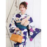 マルチフラワーデザイン浴衣 平帯 下駄 | Tika | 詳細画像3