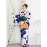 マルチフラワーデザイン浴衣 平帯 下駄 | Tika | 詳細画像6
