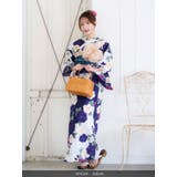 マルチフラワーデザイン浴衣 平帯 下駄 | Tika | 詳細画像7