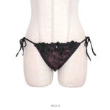 ボルドー | フラワーレースTバック紐ショーツ 単品 勝負下着 | Tika