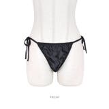 ブラック | サテン×レースTバックショーツ ショーツ単品 勝負下着 | Tika