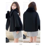 Tika フェイクファーマフラー付きポンチョコート キャバドレス小物 | Tika | 詳細画像3 