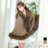 ブラウン | Tika フェイクファーボリュームショール キャバドレス小物 | Tika