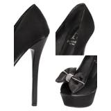 サテンリボンオープントゥハイヒールパンプス 14cmヒール 10cm以上 | Tika | 詳細画像6