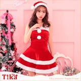 二段フリルメリハリシルエットサンタコスチューム ガーリーサンタ サンタコスプレ | Tika | 詳細画像1