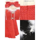 ツイード×ファー付きフレアリボンサンタコスチューム ガーリーサンタ ネックリボン | Tika | 詳細画像16