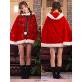 フード付きサテンリボンスノーモチーフポンチョ＆ショートパンツサンタコスチューム | Tika | 詳細画像7 