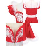 フラワー刺繍レース×フロントジップフレアミニドレス クリスマスドレス サンタコス… | Tika | 詳細画像12 