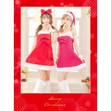 フロントダブルリボンAラインサンタコスチューム ガーリーサンタ サンタコスプレ | Tika | 詳細画像2 