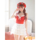 フロントホック×インナーパンツ付きフレアスカートのベレー帽サンタコスチューム | Tika | 詳細画像2