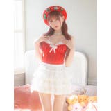 フロントホック×インナーパンツ付きフレアスカートのベレー帽サンタコスチューム | Tika | 詳細画像6