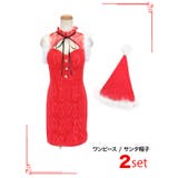 デコルテカット総レースタイトシルエットミニドレス サンタドレス サンタコスプレ | Tika | 詳細画像7 