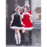 ねこ耳フードケープ付きAラインサンタコスチューム サンタコスプレ ガーリーサンタ | Tika | 詳細画像8 