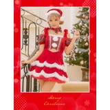 カットアウト×オープンショルダーアイドル衣装風サンタコスチューム サンタコスプレ | Tika | 詳細画像2