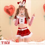 レッド | ロリポップデザインマイクロミニバニーサンタコスチューム サンタコスプレ | Tika