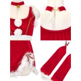 フェザーパイピング×ストレッチ素材セクシーサンタコスチューム サンタコスプレ ク… | Tika | 詳細画像8 