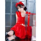 スパンコールツイード×ボリュームフリルショルダーサンタコスチューム | Tika | 詳細画像4