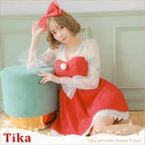 ビッグリボンカチューシャ付きウエストリボンAラインフレアミニドレス | Tika | 詳細画像1 