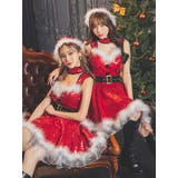 ウエストマークベルト付き総スパンコールフレアサンタコスチューム サンタコスプレ | Tika | 詳細画像4