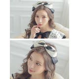 ねじれモノトーンビッグリボンカチューシャ 韓国アクセサリー ガーリーカチューシャ | Tika | 詳細画像3