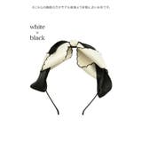 ねじれモノトーンビッグリボンカチューシャ 韓国アクセサリー ガーリーカチューシャ | Tika | 詳細画像4