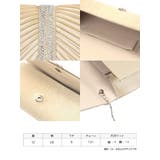 ラインストーンギャザープリーツ2WAYバッグ クラッチバッグ ショルダーバッグ | Tika | 詳細画像13