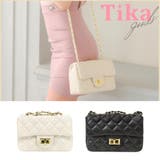 ライトベージュ | キルティングチェーンショルダー2wayミニバッグ 2wayバッグ ショルダーバッグ | Tika