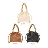 ゴールドチェーンハンドル2WAY巾着ミニバッグ ハンドバッグ ショルダーバッグ | Tika | 詳細画像7