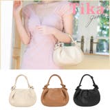 ベージュ | 結びハンドル2WAYミニバッグ ハンドバッグ ショルダーバッグ | Tika