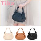 ブラック | 結びハンドル2WAYミニバッグ ハンドバッグ ショルダーバッグ | Tika