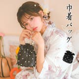 サテン巾着散りばめパール×ハンドル2WAYバッグ ハンドバッグ ショルダーバッグ | Tika | 詳細画像1