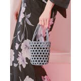 ビジュー×メタルボールラウンド巾着ミニバッグ 浴衣バッグ 浴衣小物 | Tika | 詳細画像2