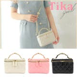 ゴールドチェーンキルティング2WAYバニティバッグ ハンドバッグ ショルダーバッグ | Tika | 詳細画像1
