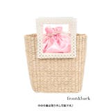 スクエアパールハンドル×ゴールドチェーン付き2WAY巾着かごバッグ ハンドバッグ | Tika | 詳細画像4